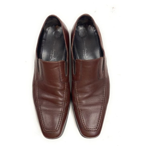 Santoni Mens Casual Dress Shoes Cardova Leather Italian Slip On Loafer Size 11D main image 7